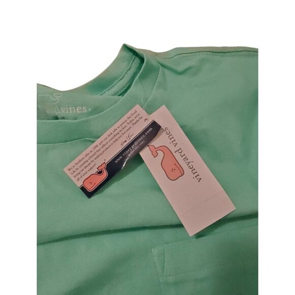 Vineyard Vines Men's Long Sleeve Green Large T Shirt Golf Graphic Pocket New Tag - Picture 6 of 15